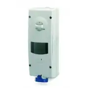 ДКС DIS5681683RMW Розетка с механической блокировкой и предустановленным модульным оборудованием 2P+E, 16А (УЗО 25А+АВ 16А), IP67 DKC
