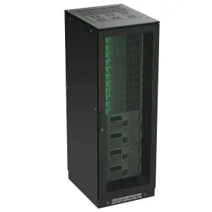 ДКС R5IT4282PFB Напольный шкаф 42U 800х1200 двери перфорированная/перфорированная, укомплектован вводом и заглушками RAL 9005 DKC