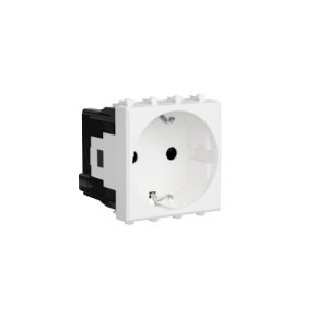 ДКС 4400002 Розетка модульная, 2P+E, с з/ш, Avanti, Белое облако, 2 модуля DKC