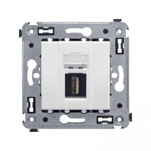 ДКС 4400403 Розетка USB 20 1-м СП Avanti Белое облако тип А-А DKC 4400403 DKC