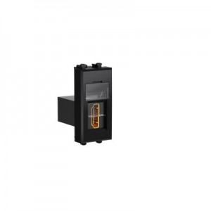 ДКС 4402251 HDMI розетка модульная, тип А-А, Avanti, Черный квадрат, 1 модуль DKC