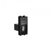 ДКС 4402401 USB 20 розетка модульная, тип А-А, Avanti, Черный квадрат, 1 модуль DKC