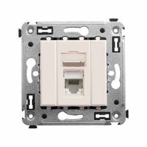 ДКС 4405293 Розетка компьютерная 1-м СП Avanti Ванильная дымка RJ45 кат6 DKC 4405293 DKC