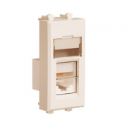 ДКС 4405461 Компьютерная розетка RJ-45 модульная, кат5е, Avanti, Ванильная дымка, 1 модуль DKC
