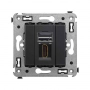 ДКС 4412253 Розетка HDMI 1-м СП Avanti Черный матовый тип А-А DKC 4412253 DKC