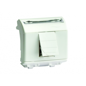 ДКС 76302B USB 30 со шторкой, Brava, белая, 2мод DKC