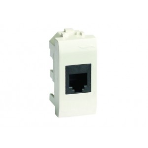 ДКС 76678B Комроз RJ45 кат6A, 8P8C, Brava, белая, 1мод DKC