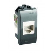 ДКС 77654N Компроз RJ45 кат5e, Brava, черн, 1мод DKC
