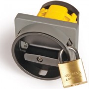 ДКС AZ6101 Серая площадка и круглая чернручка под замок, 67х67, отв 22 мм DKC