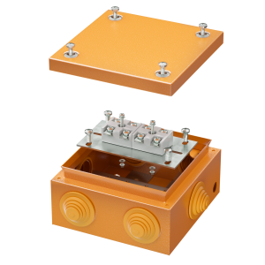 ДКС FSK31410 Коробка стальная FS с кабельными вводами иклеммниками,IP55,150х150х80мм,4р, 450V,32A,10ммкв, нержконтакт DKC