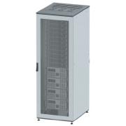 ДКС R5IT4766PF Напольный шкаф 47U 600х600 двери перфорированная/перфорированная,укомплектован вводом и заглушками RAL7011/7035 DKC