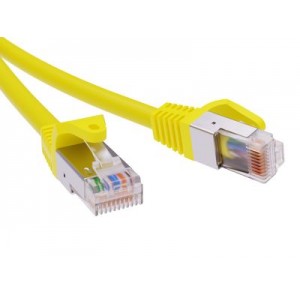 ДКС RN6FU4510YL Патч-корд экранированный CAT6 F/UTP 4х2, LSZH, желтый, 10м DKC